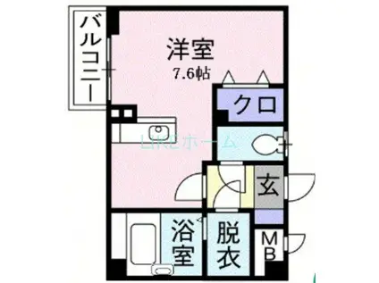 シャトルOMI2(ワンルーム/3階)の間取り写真