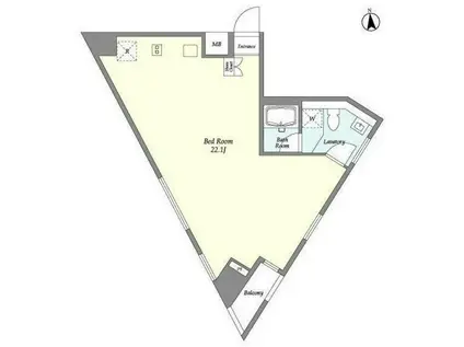 エスタート等々力(ワンルーム/7階)の間取り写真