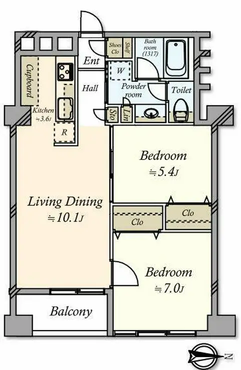 高輪グランドパームス 10階階 間取り