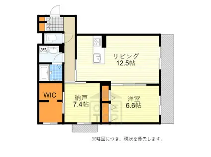 GRAN FTERA桜の町(2LDK/3階)の間取り写真