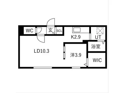 TS COURT ウエスト13(1LDK/2階)の間取り写真