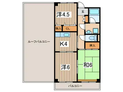 ルルド・タカハラ(3K/6階)の間取り写真