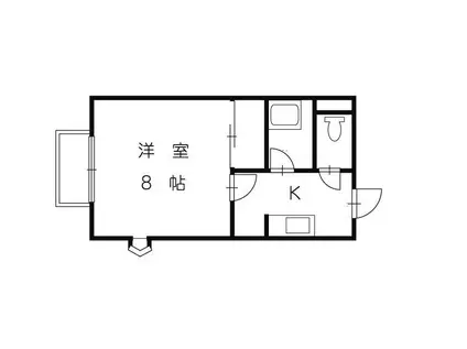 サンフォニア(1K/1階)の間取り写真