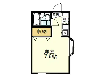 プライム津田(ワンルーム/1階)の間取り写真