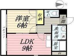 C・ISLAND 11(1LDK/2階)の間取り写真