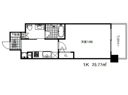 エステムコートみなと元町ザ・ファースト(1K/9階)の間取り写真