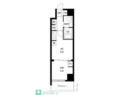 アーバンパーク日暮里II(1DK/5階)の間取り写真