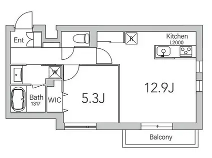 GRANDUO二子玉川5(1LDK/3階)の間取り写真