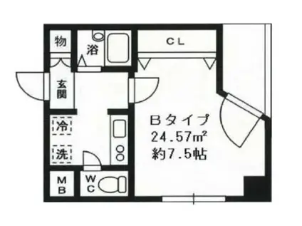 アリア本郷(1K/4階)の間取り写真