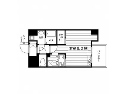ELPIS二日町(ワンルーム/4階)の間取り写真