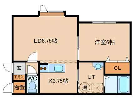 LA GRACE(1LDK/1階)の間取り写真