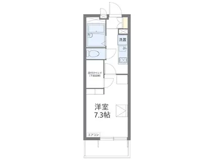 レオパレスMAUNA(1K/3階)の間取り写真