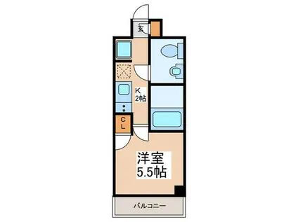 リライア横濱ノース SIDE(1K/1階)の間取り写真