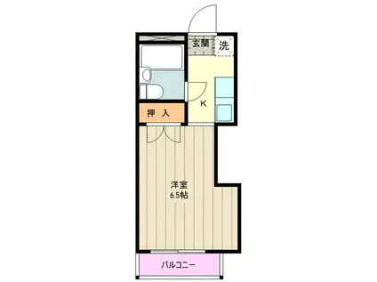 ヘリテイジ(1K/3階)の間取り写真