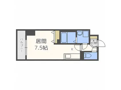 アルファスクエア北15条(1K/5階)の間取り写真