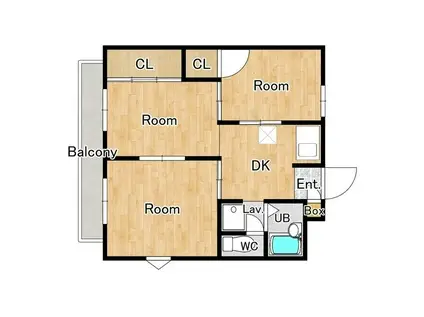 ジーライズ相模原新磯野3(3DK/1階)の間取り写真