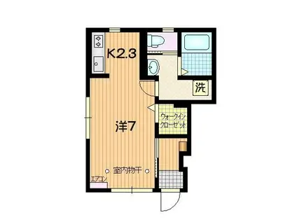 KOSMOSIII(1K/1階)の間取り写真