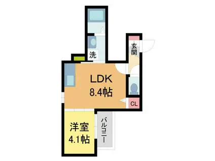 CASA ESPERANZA(1LDK/2階)の間取り写真