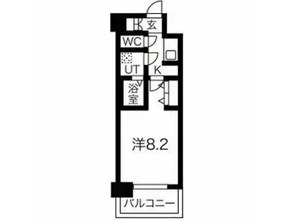 メイクス名駅太閤(1K/1階)の間取り写真