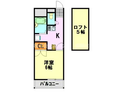 メゾンドアンジュ(1K/3階)の間取り写真