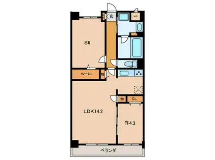 RAFFINE 京都上鳥羽(1SLDK/1階)の間取り写真