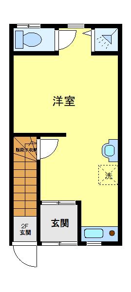 滝山アパート(1DK/1階)の間取り写真