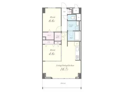 ココ シェリアン(2LDK/3階)の間取り写真