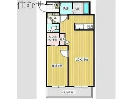 フレンドリーII(2LDK/1階)の間取り写真