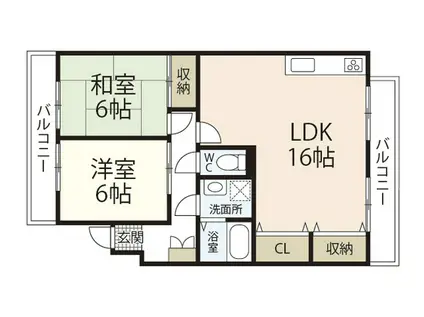 ハイコーポYASUDA V(3LDK/3階)の間取り写真