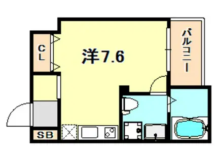 サンクラッソ神戸山手(ワンルーム/1階)の間取り写真