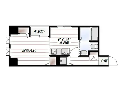 両国・壱番館(1DK/2階)の間取り写真