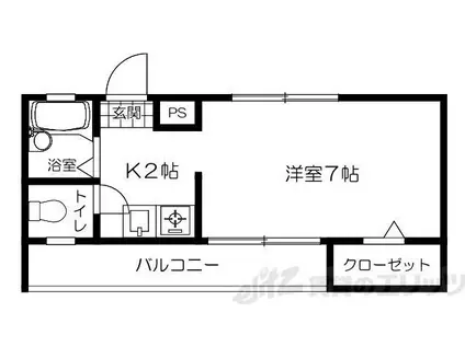 ネオセレス参番館(1K/4階)の間取り写真