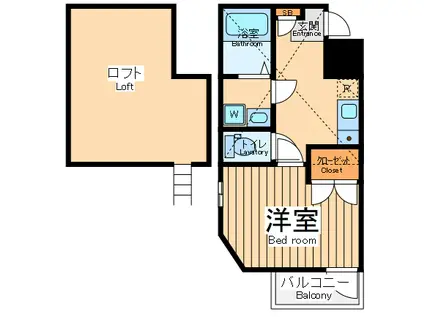 プログレスマチダ(ワンルーム/2階)の間取り写真