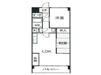 グレース牧の里(2LDK/4階)の間取り写真