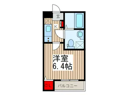 WATARI(1K/1階)の間取り写真