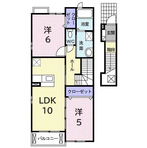 パークサイドベル(2LDK/2階)の間取り写真