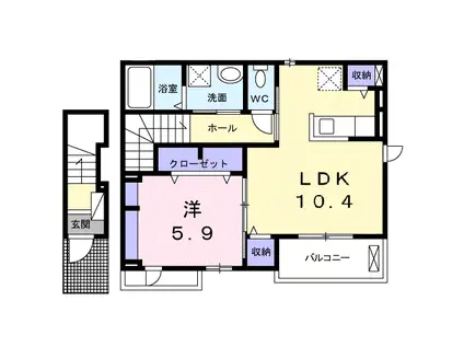 FIOREIII(1LDK/2階)の間取り写真