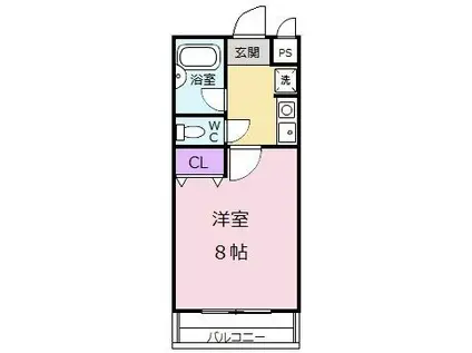 ヴィラ・フローレンス(1K/3階)の間取り写真