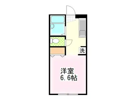 モンシャトーフジ(1K/1階)の間取り写真