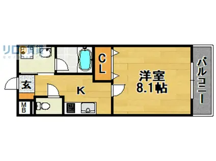 メゾン アイカワ(1K/1階)の間取り写真