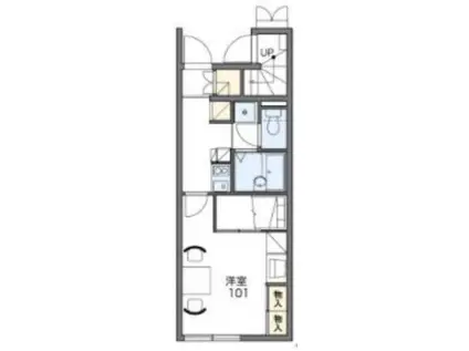 レオパレスシャンテC(1K/1階)の間取り写真