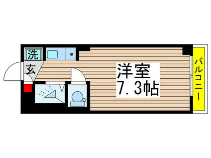 ワークス志津(ワンルーム/2階)の間取り写真