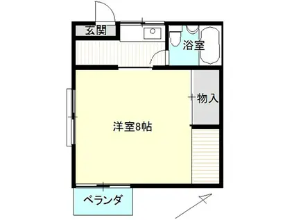 大沢ハイM(1K/3階)の間取り写真