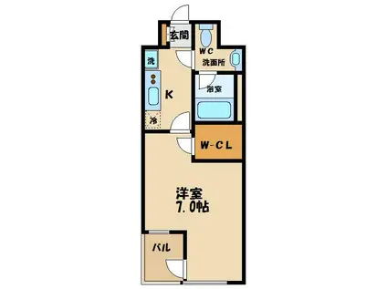 レディアス調布国領(1K/4階)の間取り写真