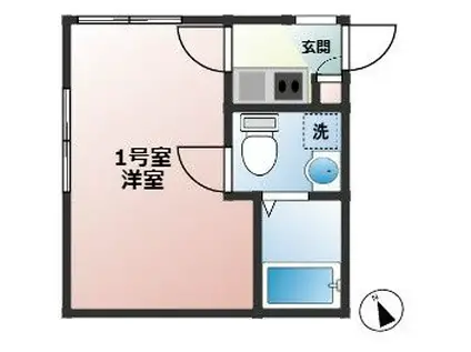 ZEST西新井本町(ワンルーム/2階)の間取り写真