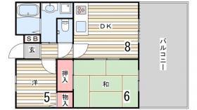 プリマベーラ千鳥ヶ丘(2DK/3階)の間取り写真