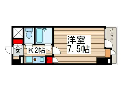 アクシス大久保(1K/4階)の間取り写真