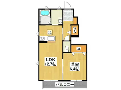 ラフレーズ(1LDK/1階)の間取り写真