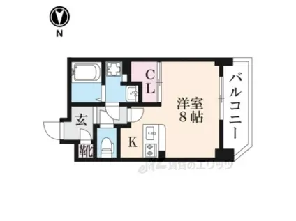 THEGARNETSUITERESIDE(ワンルーム/2階)の間取り写真