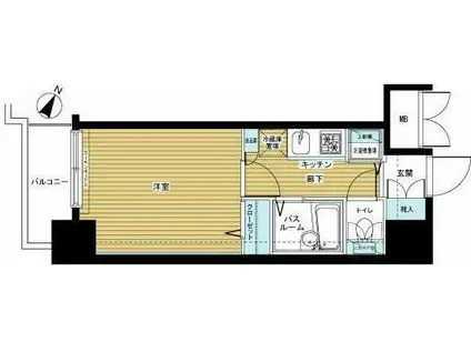 フェニックス田町(1K/2階)の間取り写真